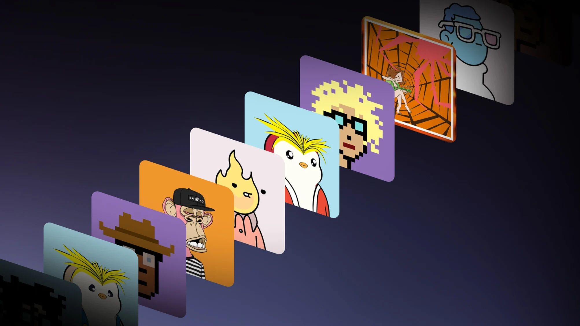 CryptoPunks and NFT collections displayed in a Bron wallet, illustrating institutional-grade NFT storage